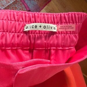 Alice + Olivia Hot Pink Satin Pants